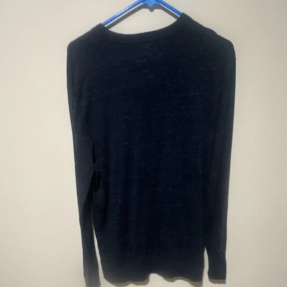 GAP Cotton Blend Navy Crewneck Knit Pullover Sweater Long Sleeve Men L